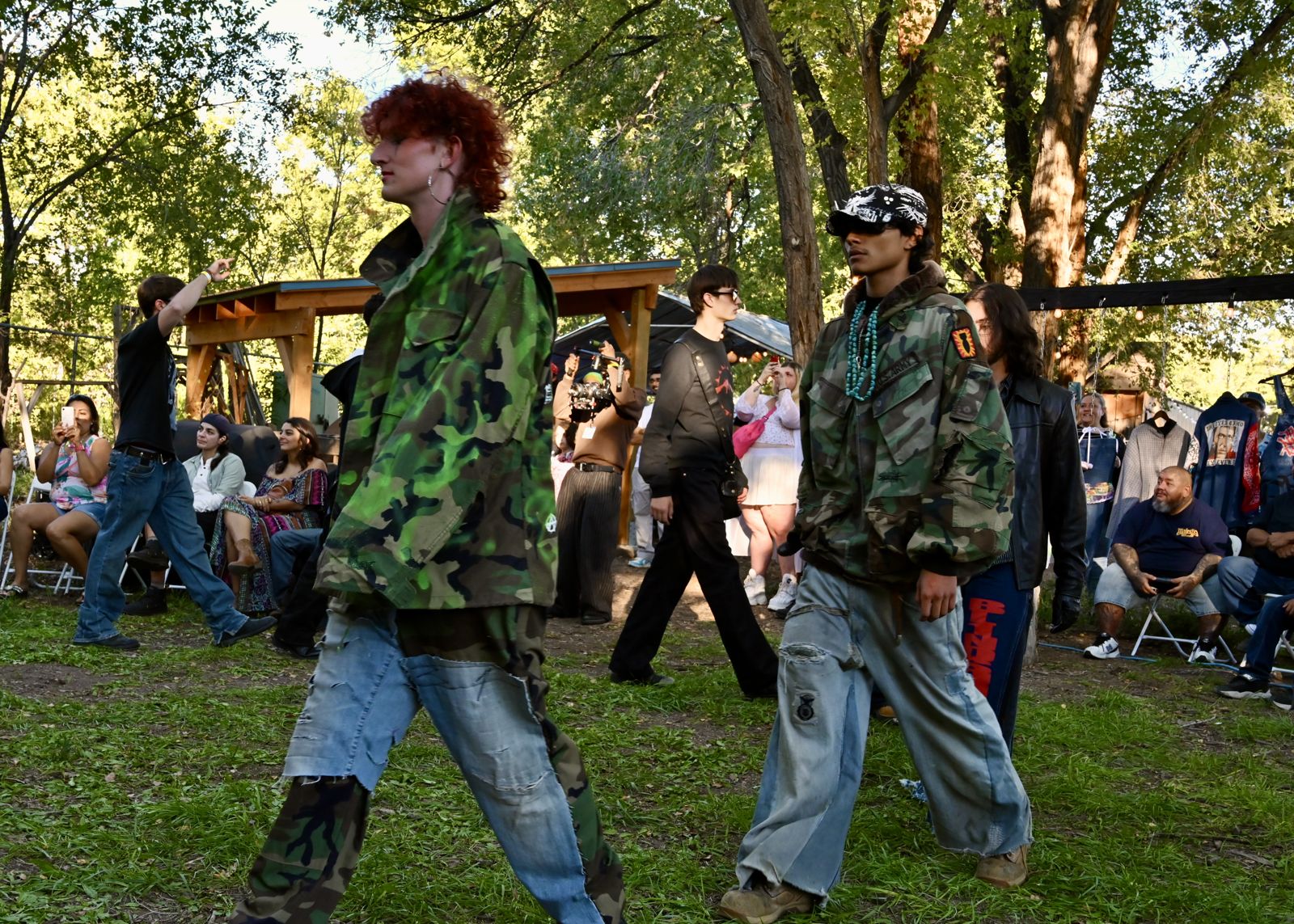Mentees walking the runway at Chispas Farm