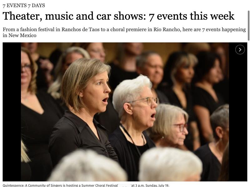 Screenshot of the Albuquerque Journal article