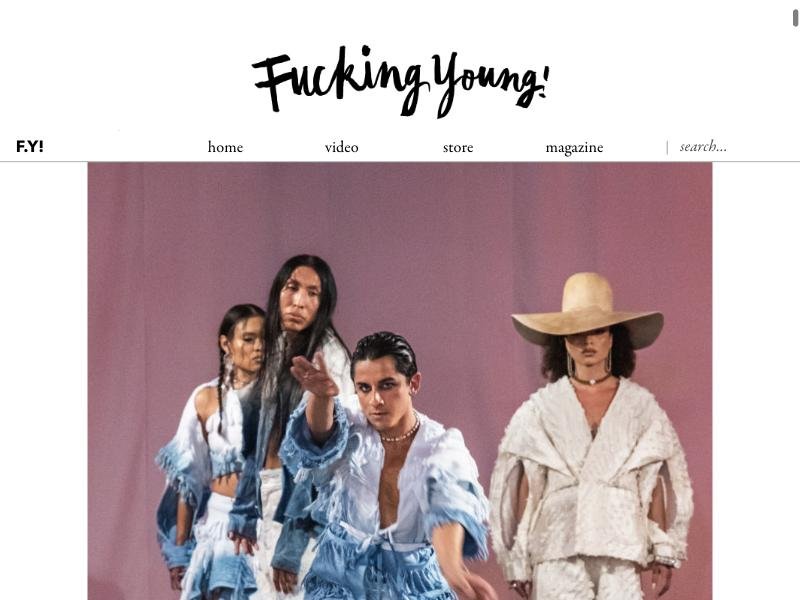 Screenshot of the Fucking Young! article