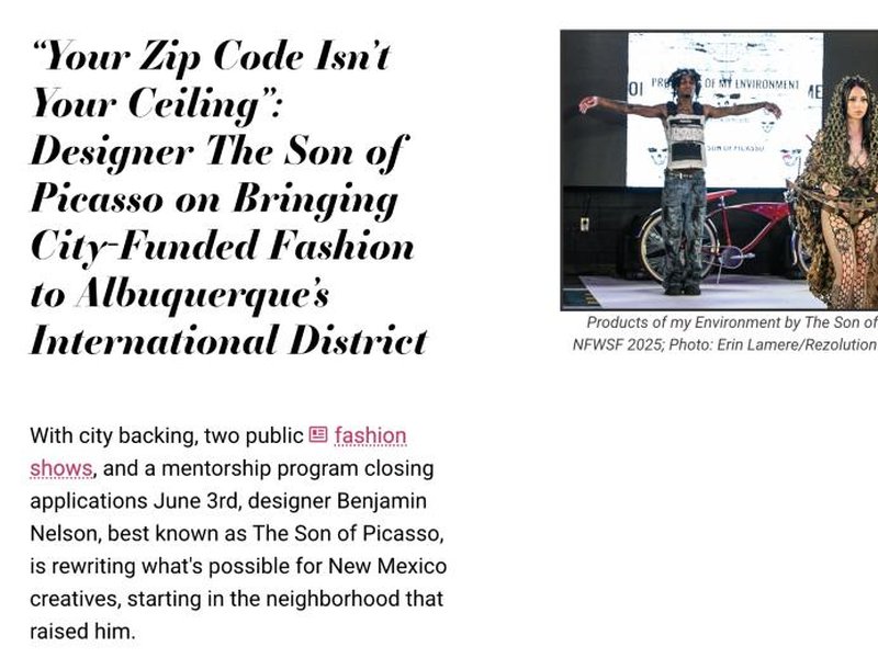 Screenshot of the Native Max Magazine article