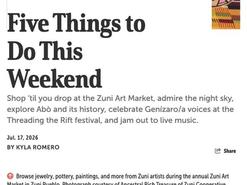 Screenshot of the New Mexico Magazine article